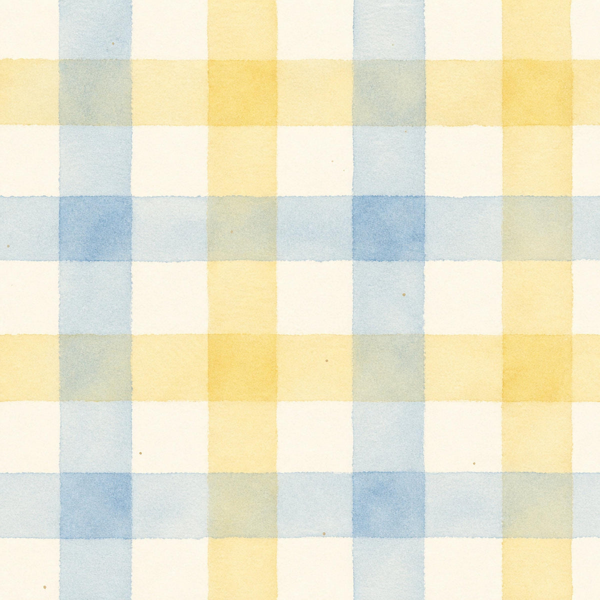Blue gingham wallpaper with soft watercolor check pattern perfect for a cottage nursery peel and stick wall decor