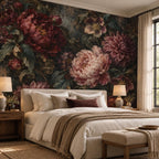 Moody Floral Wallpaper — guest room