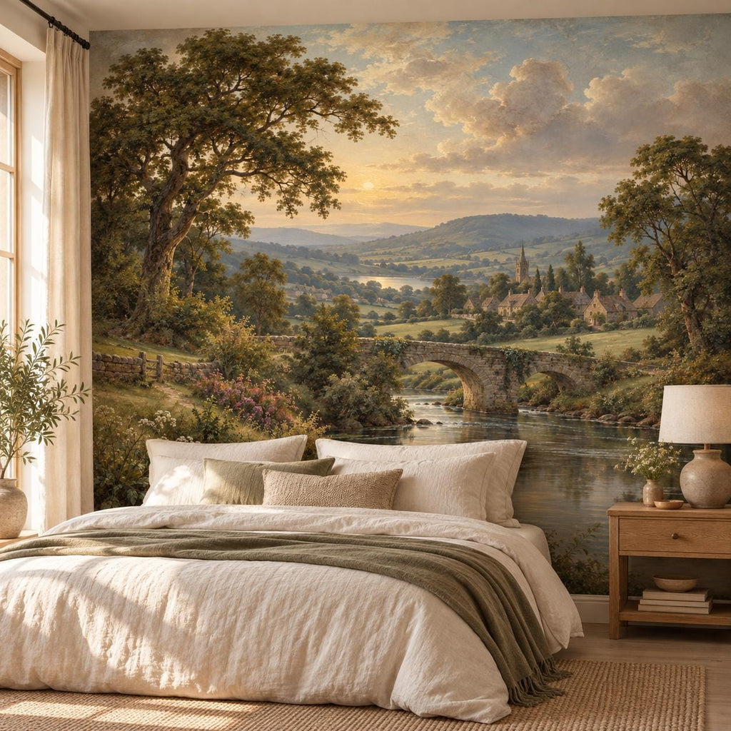 English Countryside Wallpaper — bedroom