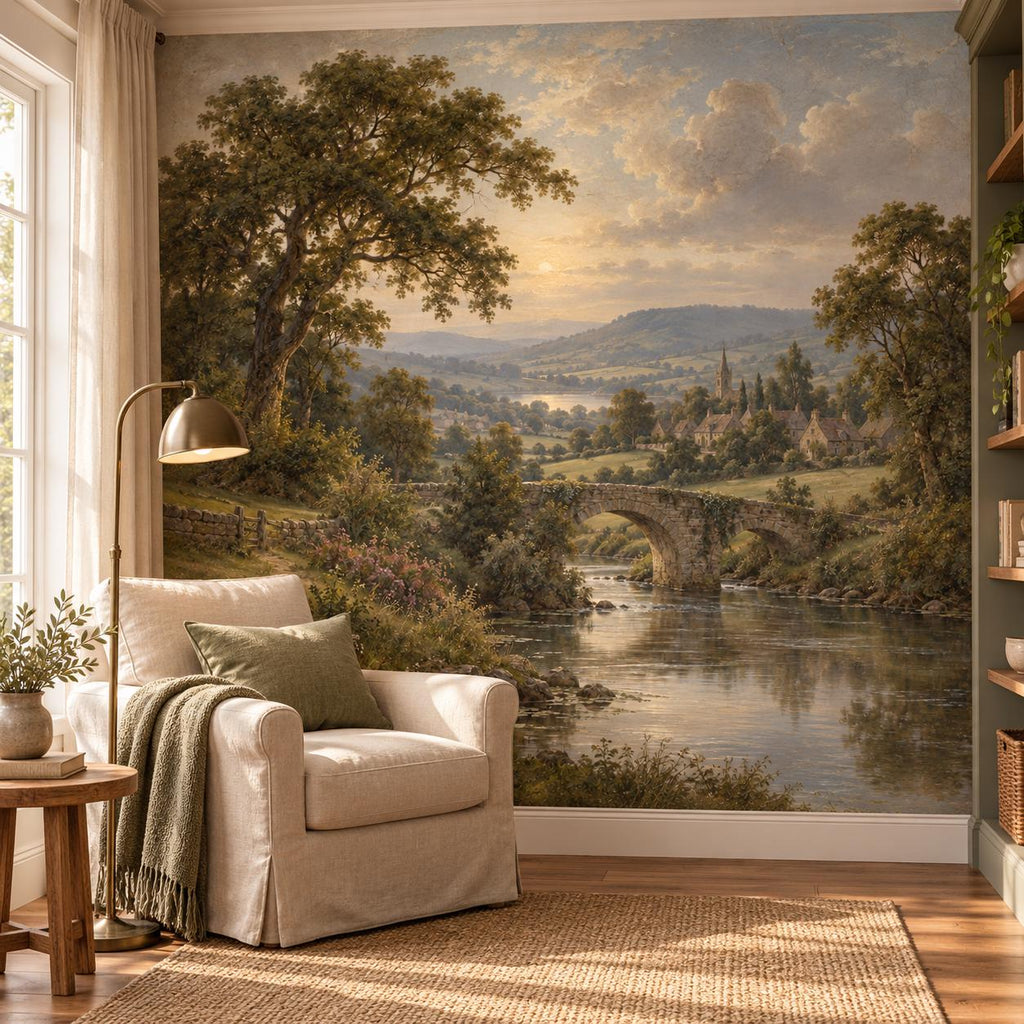 English Countryside Wallpaper — reading nook