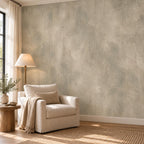 Greige Limewash Wallpaper — reading nook
