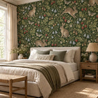 Medieval Rabbit Wallpaper — guest room