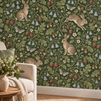 Medieval Rabbit Wallpaper — wall detail