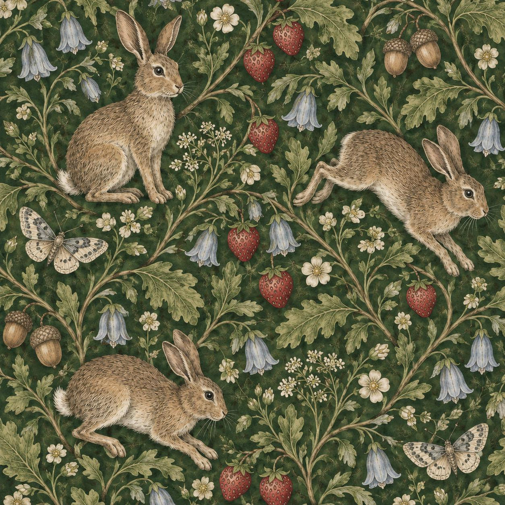 Medieval Rabbit Wallpaper — design detail