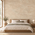 Travertine: bedroom wallpaper mockup