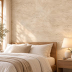 Travertine: guest room wallpaper mockup