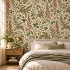 Sage Frog Wallpaper — bedroom