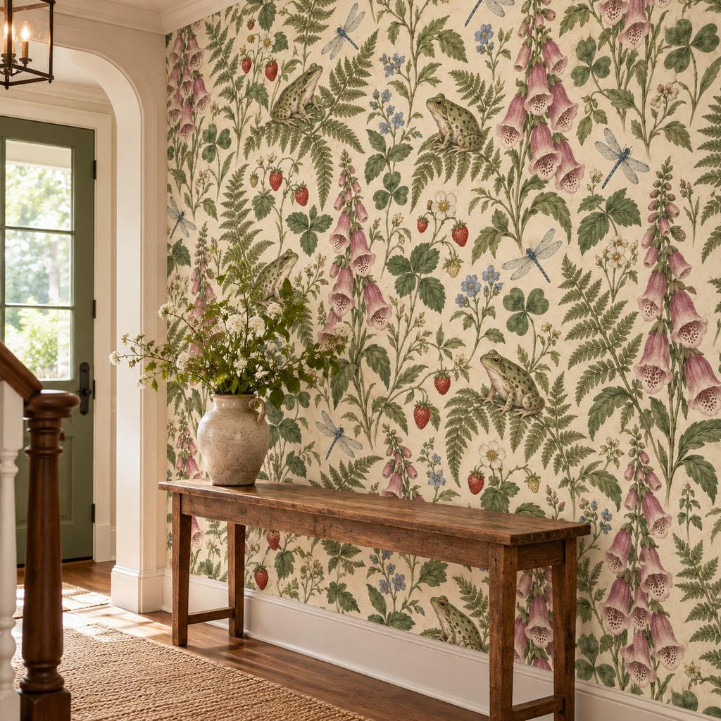 Sage Frog Wallpaper — entryway