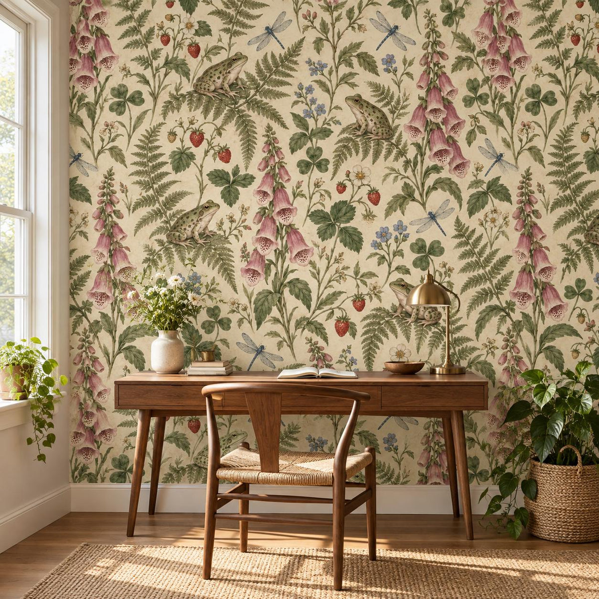 Sage Frog Wallpaper — home office