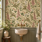 Sage Frog Wallpaper — powder room