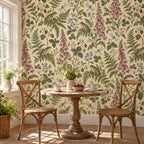 Sage Frog Wallpaper — breakfast nook
