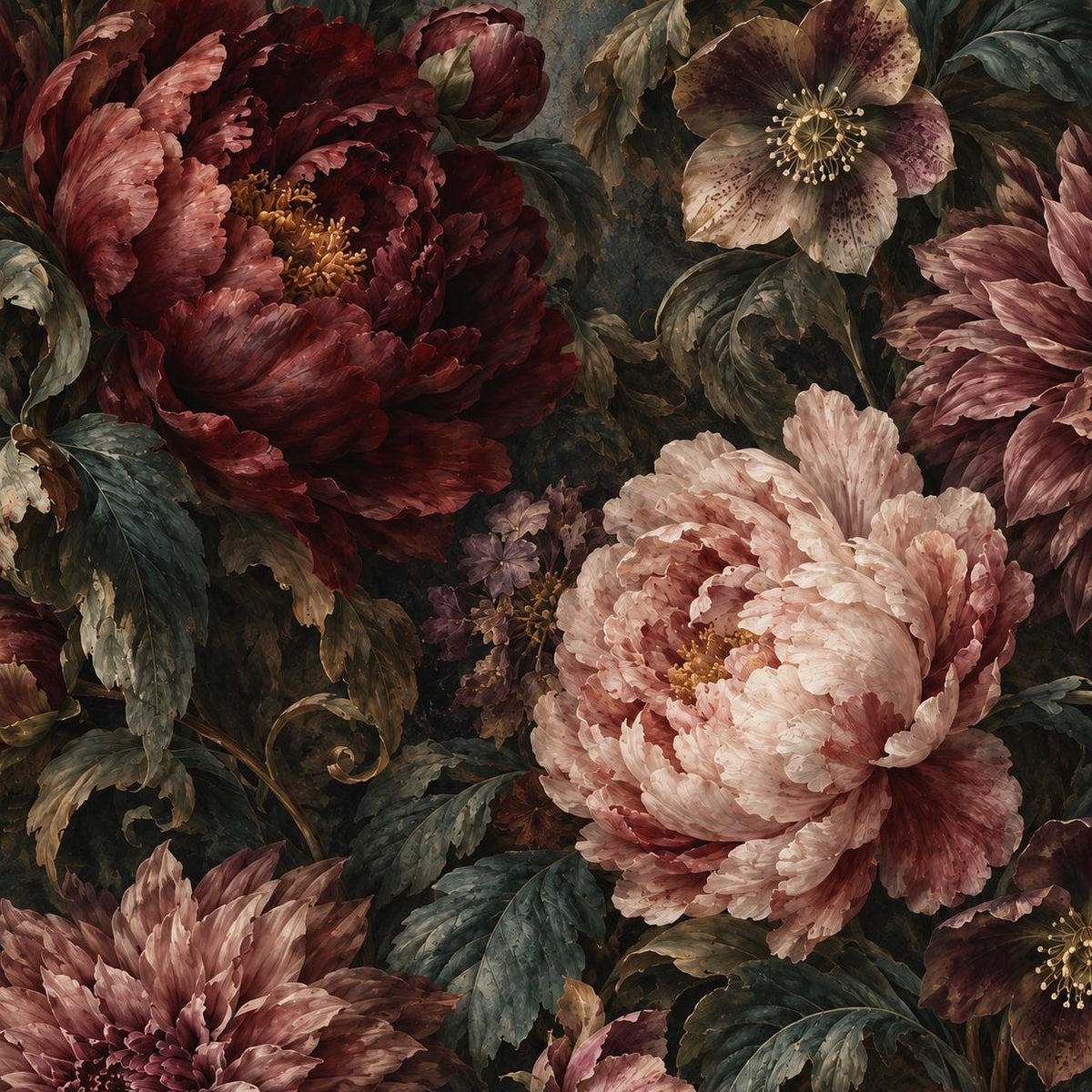 Moody Floral Wallpaper — design detail