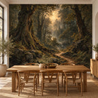 Dark Forest Wallpaper — dining room