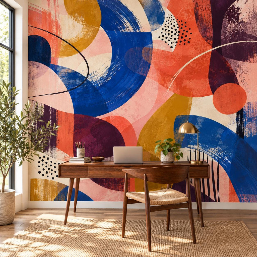 Colorful Abstract Wallpaper — home office