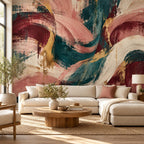 Abstract Maximalist Wallpaper — cover living room