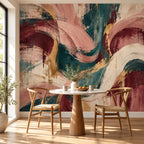 Abstract Maximalist Wallpaper — breakfast nook
