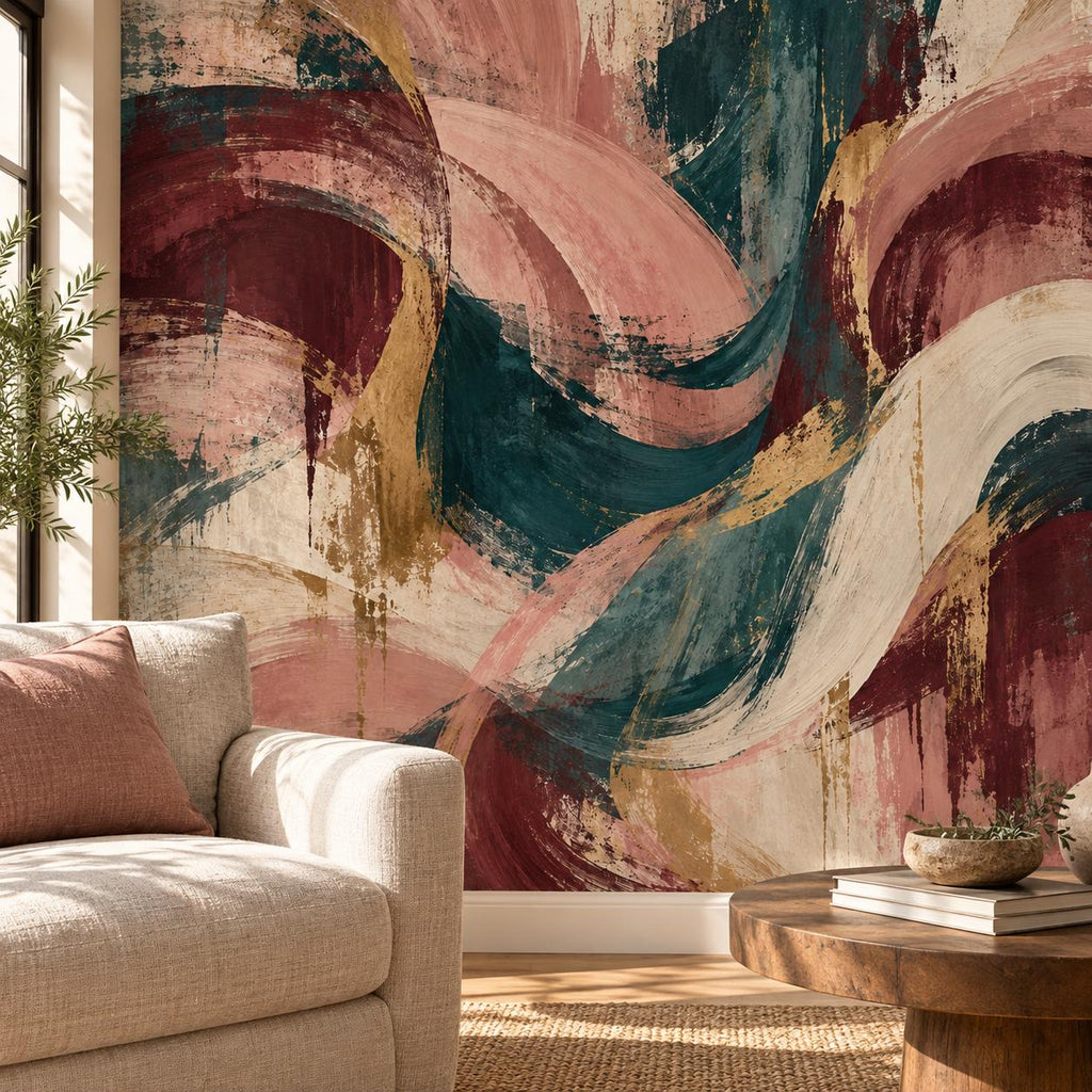 Abstract Maximalist Wallpaper — wall detail
