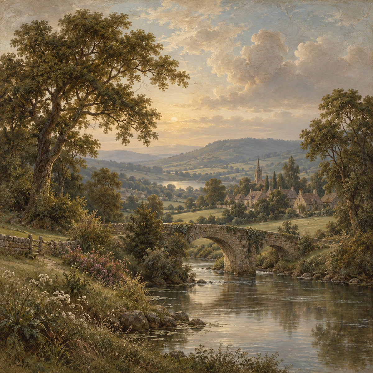 English Countryside Wallpaper — original design