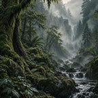 Deep Green Forest Wallpaper — design detail