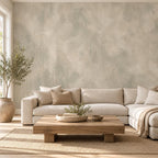 Greige Limewash Wallpaper — cover living room