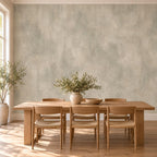 Greige Limewash Wallpaper — dining room