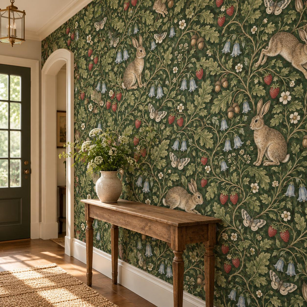 Medieval Rabbit Wallpaper — entryway