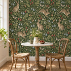 Medieval Rabbit Wallpaper — breakfast nook